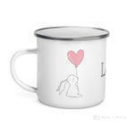 Load image into Gallery viewer, Rabbit Enamel Heart Balloon Love Mug / Cup Mugs
