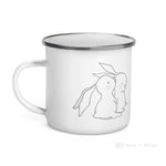 Load image into Gallery viewer, Rabbits Enamel Mug / Hugs And Kisses Cup Mugs
