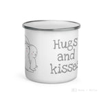 Load image into Gallery viewer, Rabbits Enamel Mug / Hugs And Kisses Cup Mugs
