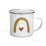 Load image into Gallery viewer, Rainbow Heart Enamel Mug / Rainbow Cup Mugs
