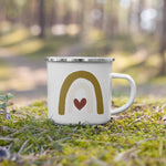 Load image into Gallery viewer, Rainbow enamel mug, kids unbreakable cup, enamel mug, rainbow cup, chocolate mug - Nana + Belle
