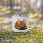 Load image into Gallery viewer, Red Fawn French Bulldog Frenchie Enamel Mug Mugs
