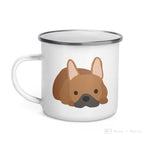 Load image into Gallery viewer, Red Fawn French Bulldog Frenchie Enamel Mug Mugs
