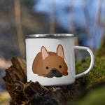 Load image into Gallery viewer, Red Fawn French Bulldog Frenchie Enamel Mug Mugs
