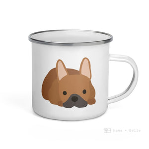 Red Fawn French Bulldog Frenchie Enamel Mug Mugs