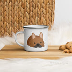 Load image into Gallery viewer, Red Fawn French Bulldog Frenchie Enamel Mug Mugs
