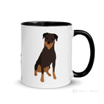 Load image into Gallery viewer, Rottweiler Mug With Color Inside Black
