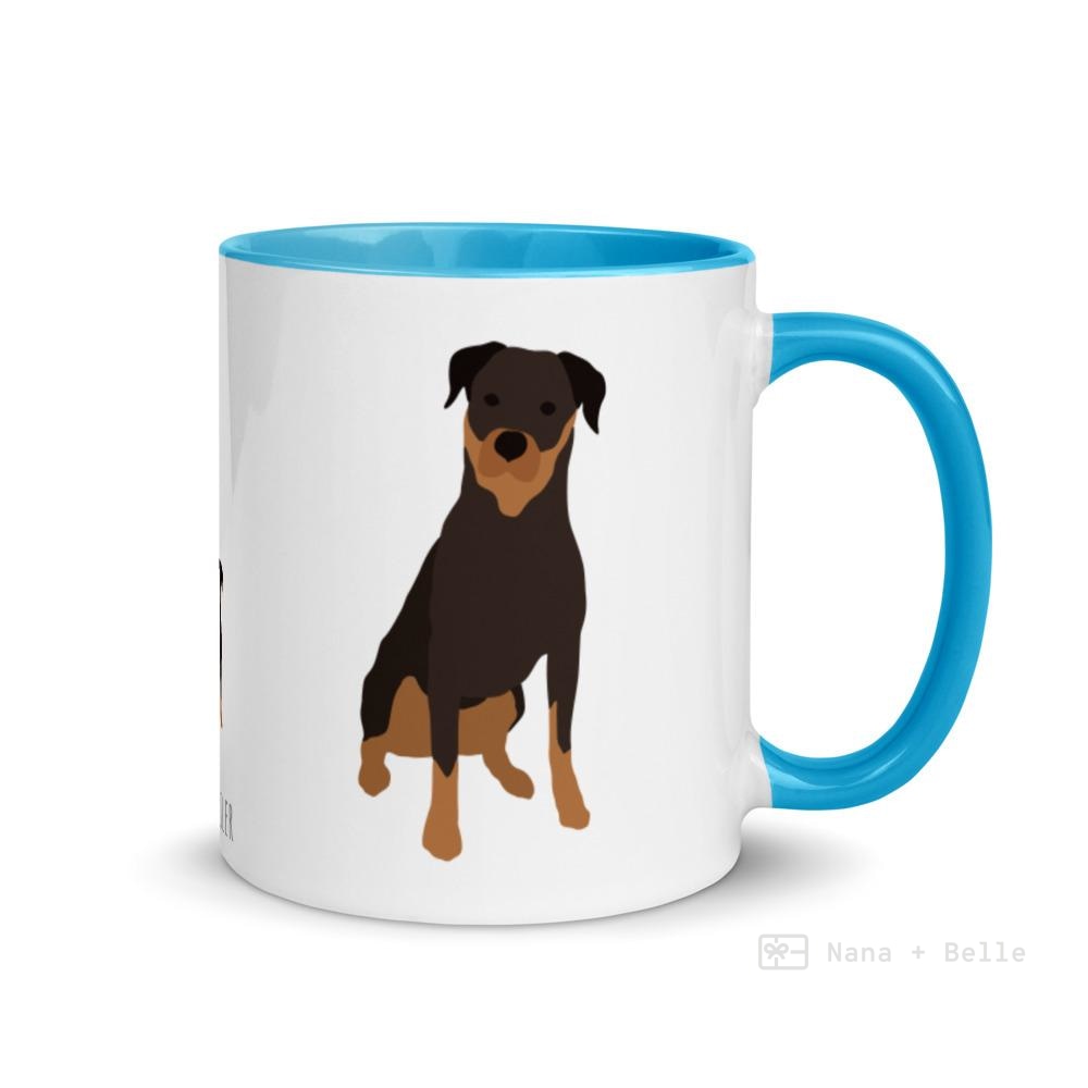 Rottweiler Mug With Color Inside Blue