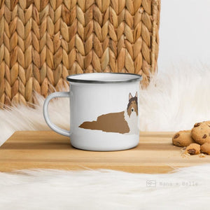 Sable Merle Rough Collie Enamel Mug Mugs