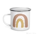 Load image into Gallery viewer, Sand Rainbows Dots Enamel Mug / Rainbow Cup Mugs
