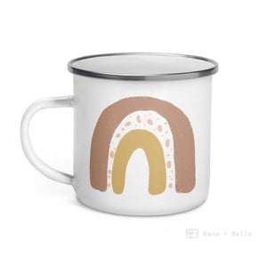 Sand Rainbows Dots Enamel Mug / Rainbow Cup Mugs