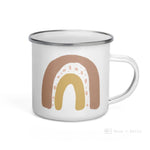 Load image into Gallery viewer, Sand Rainbows Dots Enamel Mug / Rainbow Cup Mugs
