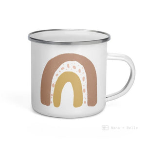 Sand Rainbows Dots Enamel Mug / Rainbow Cup Mugs