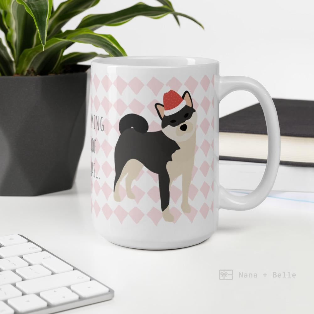 Shiba Inu Im Dreaming Of A Woof Christmas Mug For Holiday Gift