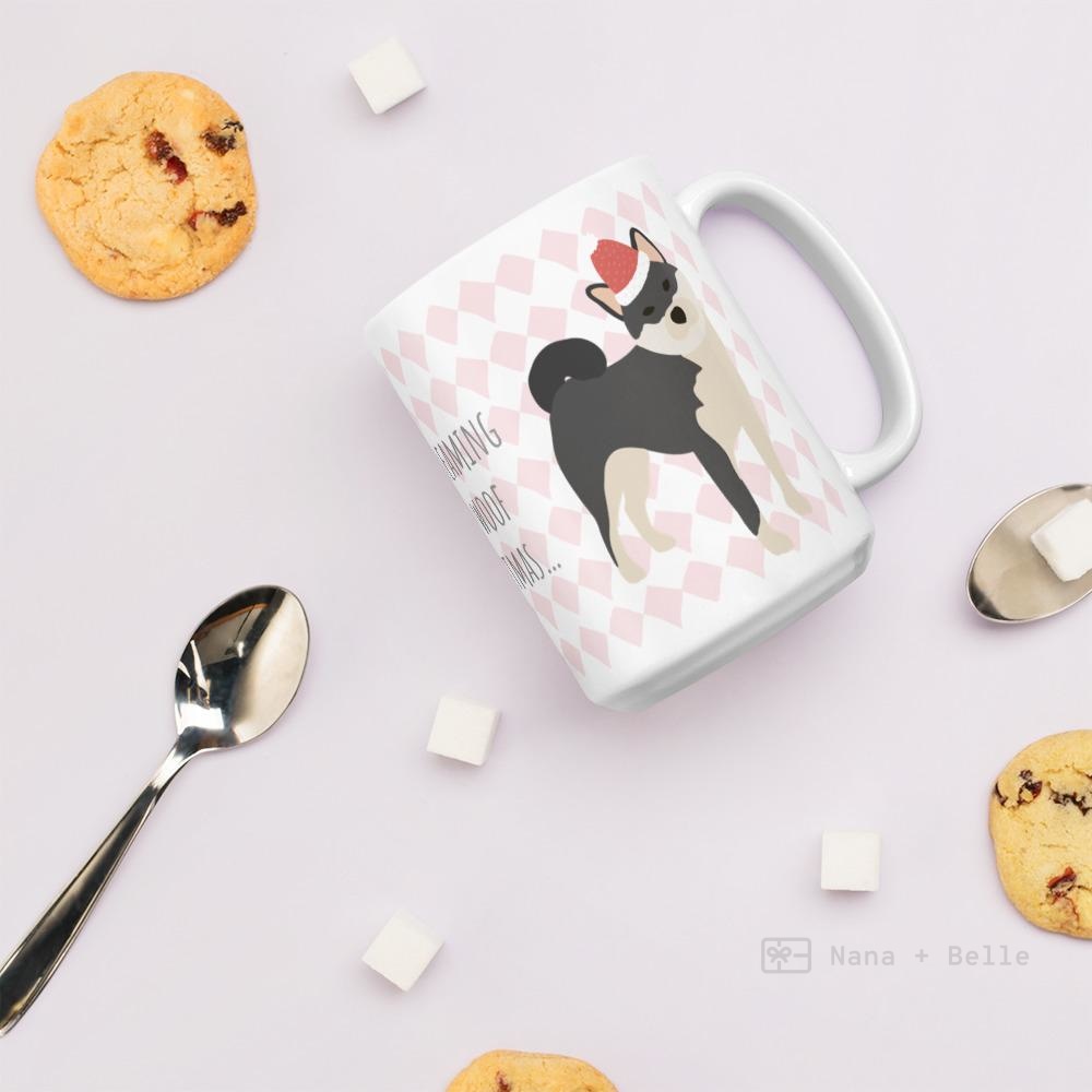 Shiba Inu Im Dreaming Of A Woof Christmas Mug For Holiday Gift