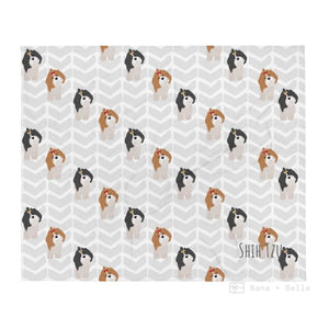 Shih Tzu Throw Blanket Cushions