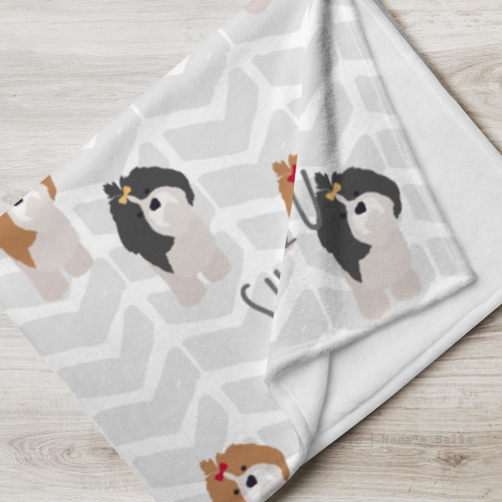 Shih Tzu Throw Blanket Cushions