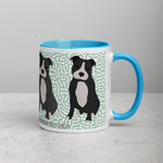 Load image into Gallery viewer, Staffordshire Bull Terrier Mug With Colour Inside Blue Mugs
