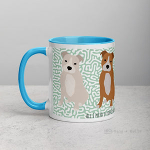 Staffordshire Bull Terrier Mug With Colour Inside Mugs