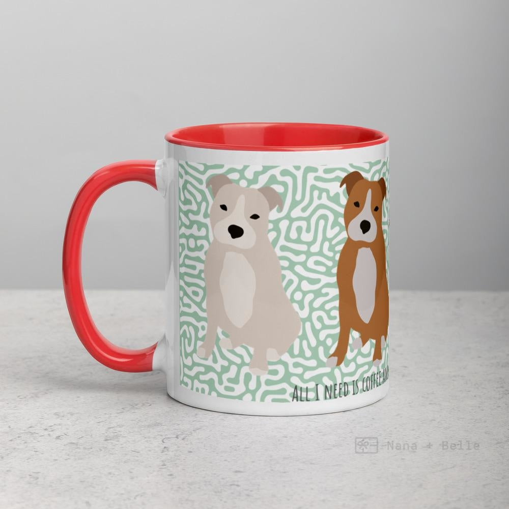 Staffordshire Bull Terrier Mug With Colour Inside Mugs