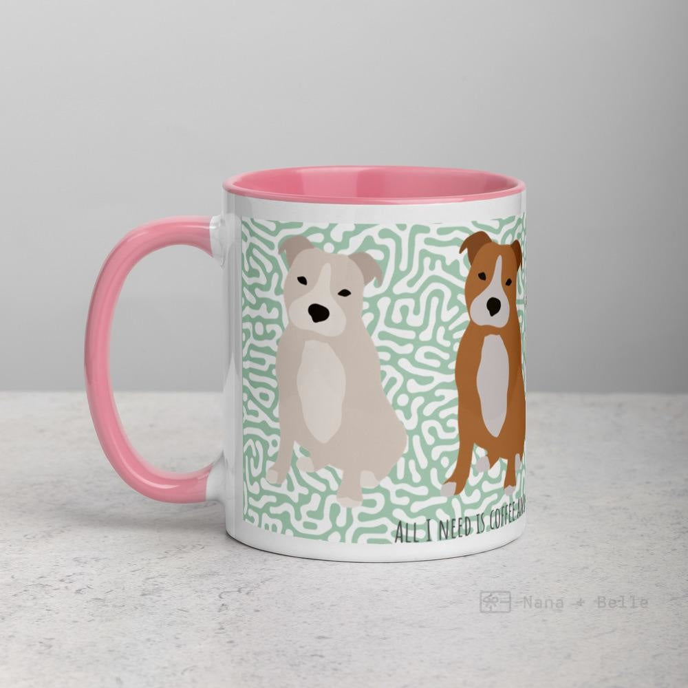 Staffordshire Bull Terrier Mug With Colour Inside Mugs