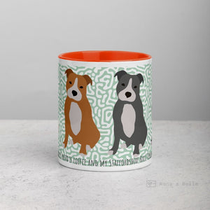 Staffordshire Bull Terrier Mug With Colour Inside Mugs