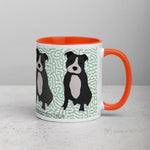 Load image into Gallery viewer, Staffordshire Bull Terrier Mug With Colour Inside Orange Mugs
