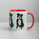 Load image into Gallery viewer, Staffordshire Bull Terrier Mug With Colour Inside Red Mugs
