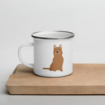 Load image into Gallery viewer, Tan Terrier Dog Enamel Mug
