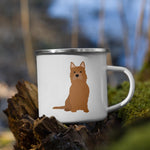 Load image into Gallery viewer, Tan Terrier Dog Enamel Mug
