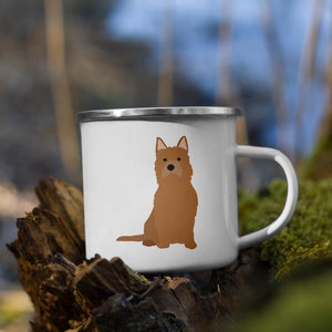 Tan Terrier Dog Enamel Mug