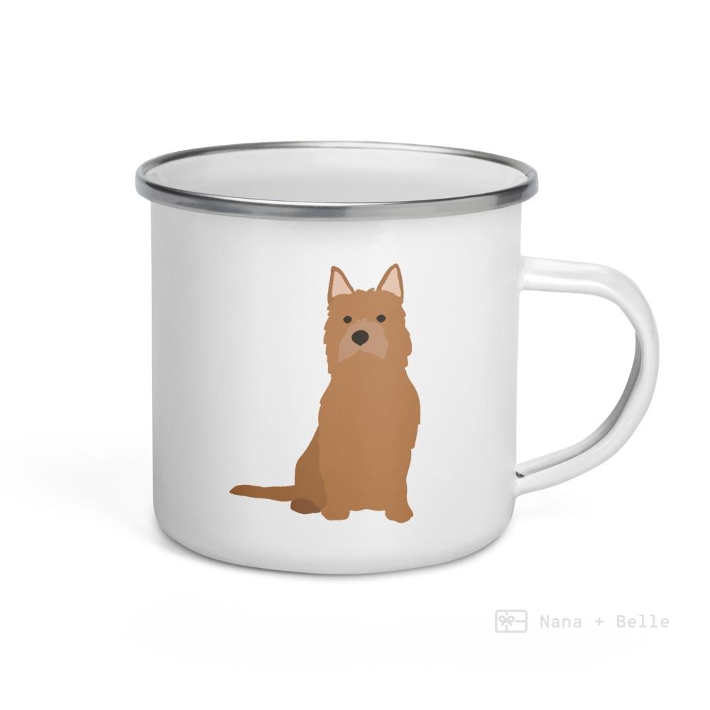 Tan Terrier Dog Enamel Mug