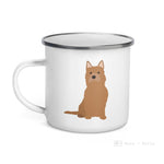 Load image into Gallery viewer, Tan Terrier Dog Enamel Mug
