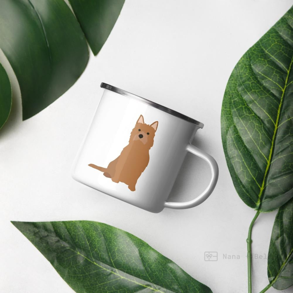 Tan Terrier Dog Enamel Mug