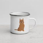 Load image into Gallery viewer, Tan Terrier Dog Enamel Mug
