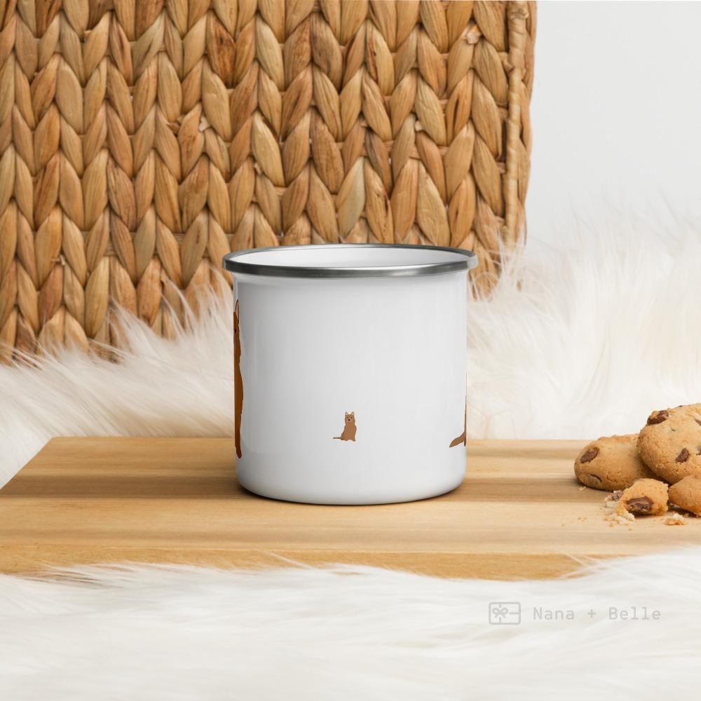 Tan Terrier Dog Enamel Mug