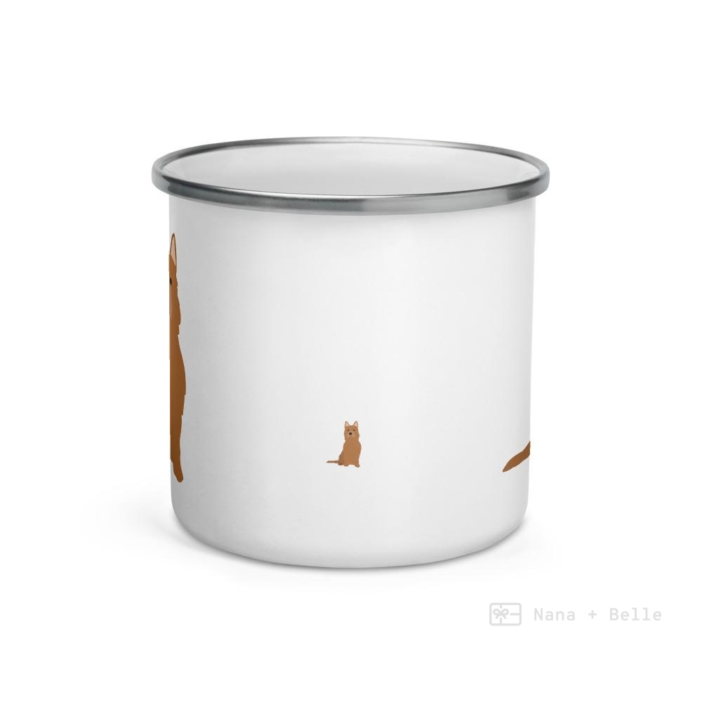 Tan Terrier Dog Enamel Mug