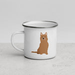 Load image into Gallery viewer, Tan Terrier Dog Enamel Mug
