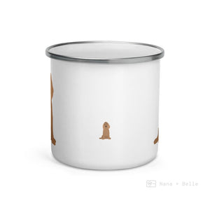 Tan English Cocker Spaniel Dog Enamel Mug Mugs