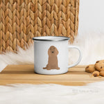 Load image into Gallery viewer, Tan English Cocker Spaniel Dog Enamel Mug Mugs
