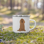 Load image into Gallery viewer, Tan English Cocker Spaniel Dog Enamel Mug Mugs
