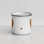 Load image into Gallery viewer, Tan Pomeranian Enamel Mug Mugs
