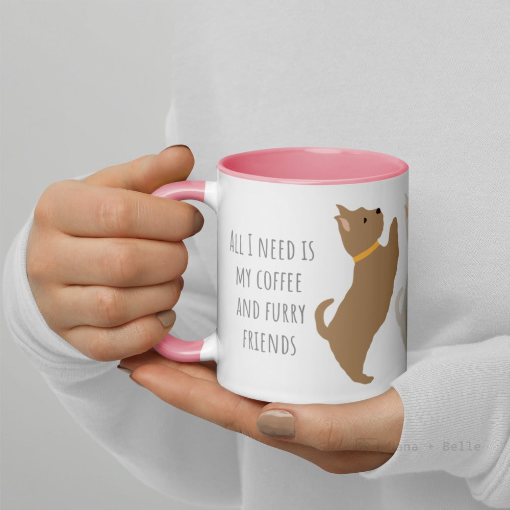 Terrier Mug For Small Terrier Dog Lover Pink