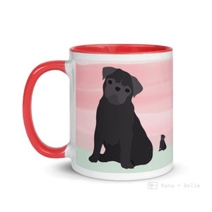 Pug Mug With Color Inside Mugs