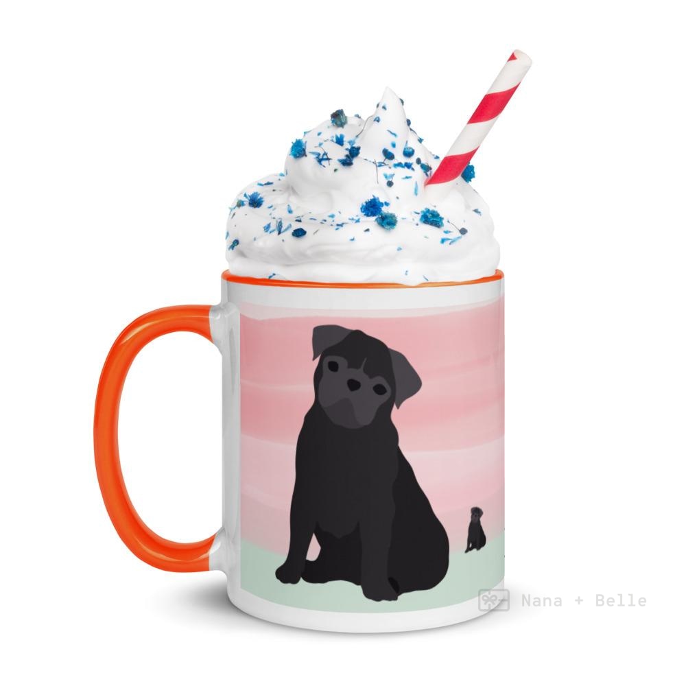 Pug Mug With Color Inside Mugs