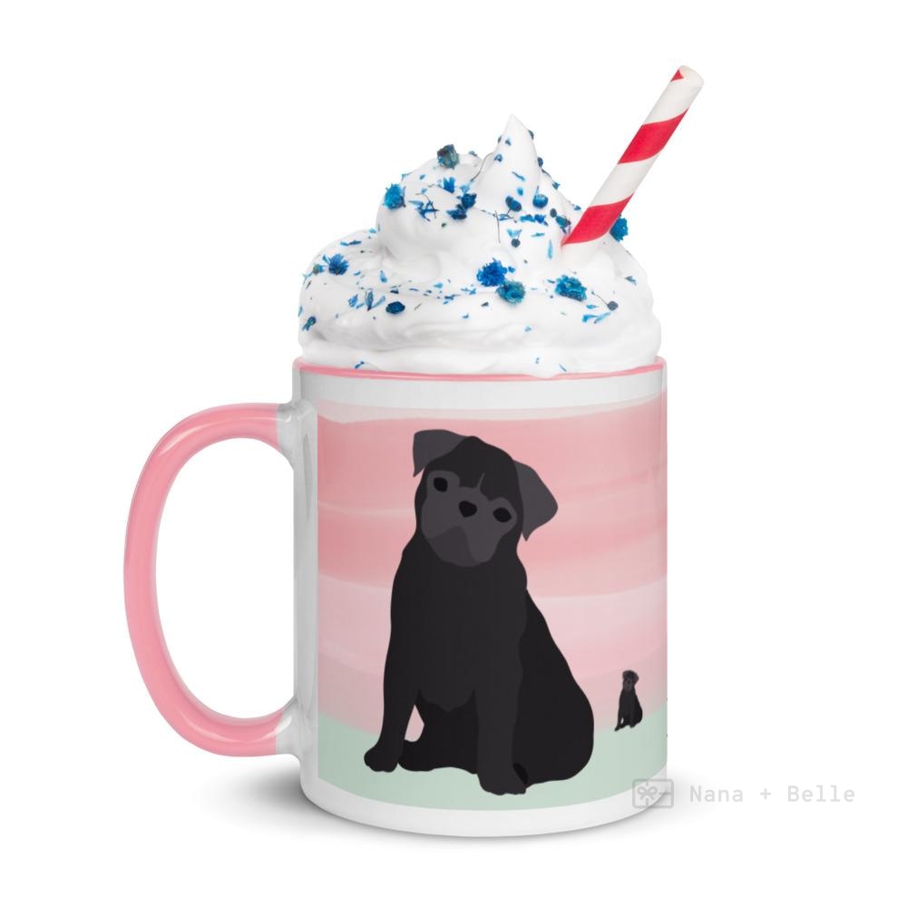 Pug Mug With Color Inside Mugs