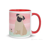 Load image into Gallery viewer, Pug Mug With Color Inside Mugs
