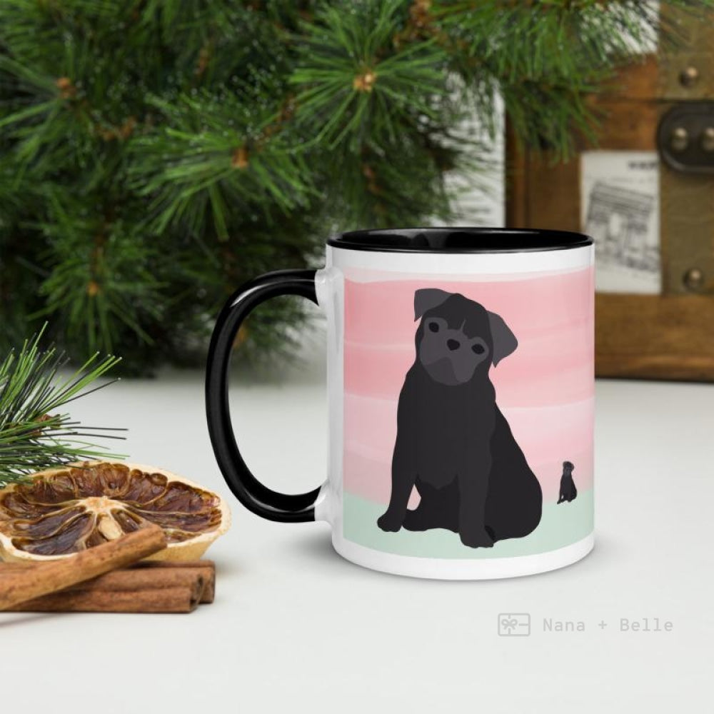 Pug Mug With Color Inside Mugs