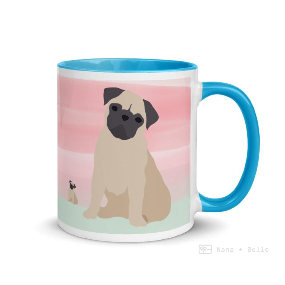 Pug Mug With Color Inside Mugs