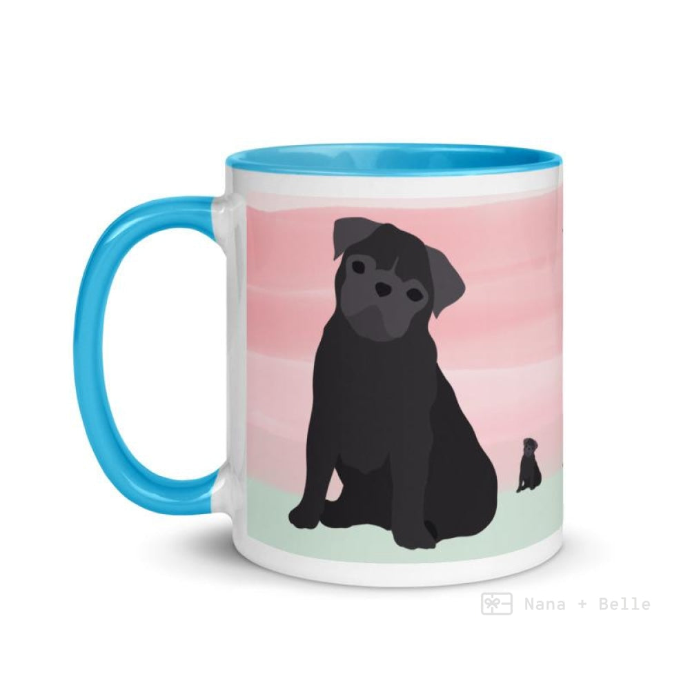 Pug Mug With Color Inside Mugs